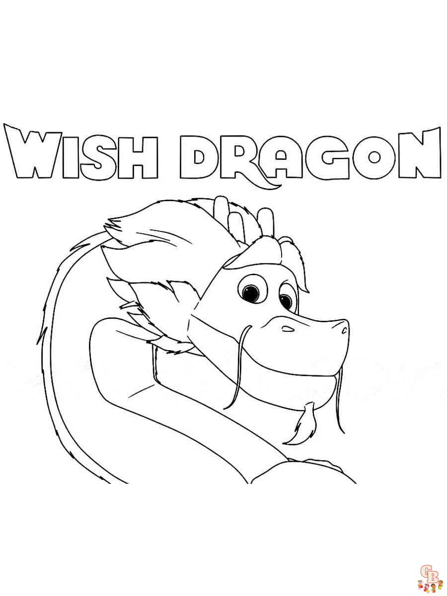 Wish Dragon Coloring Pages 11