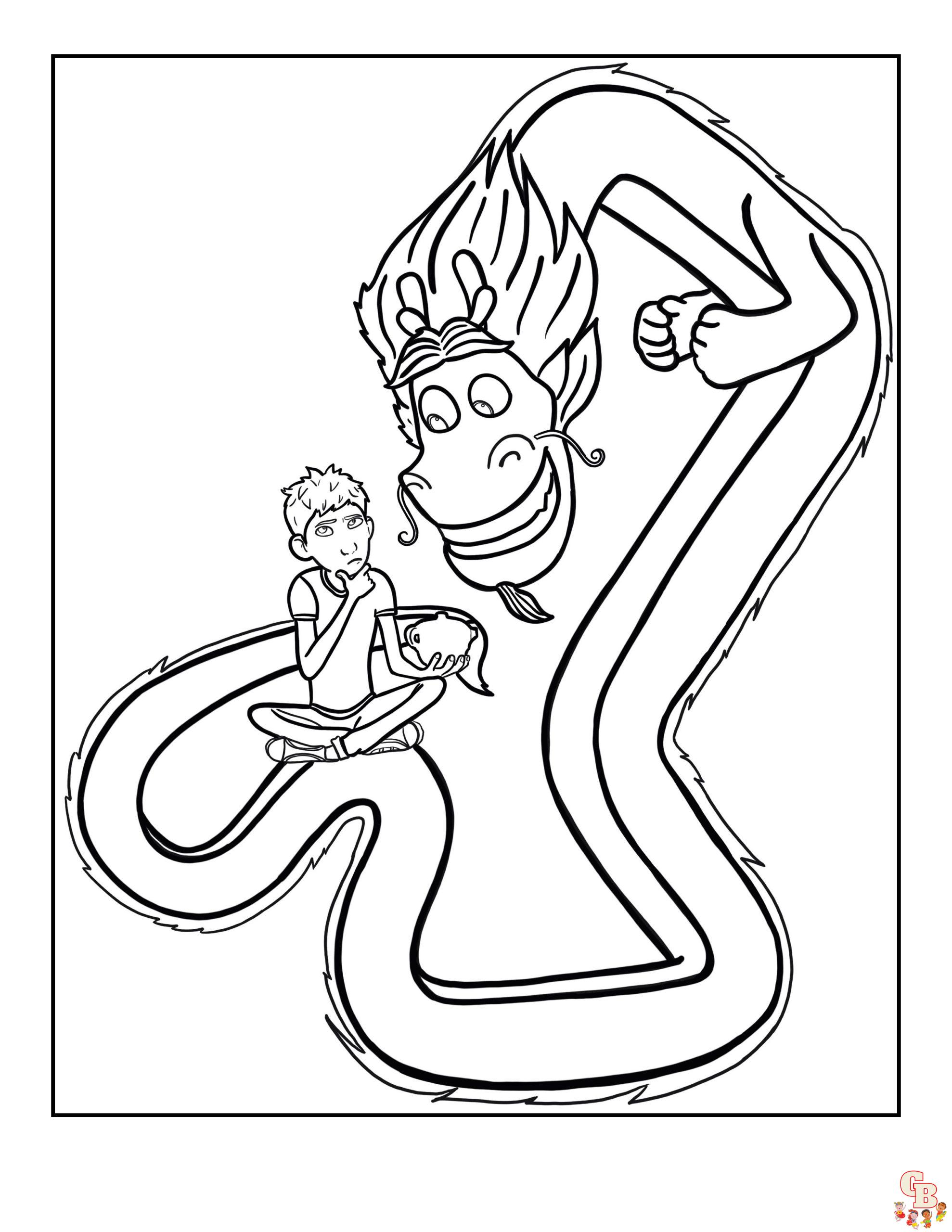 Wish Dragon Coloring Pages 3