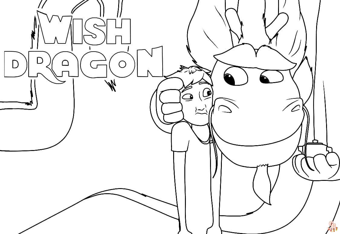 Wish Dragon Coloring Pages 6