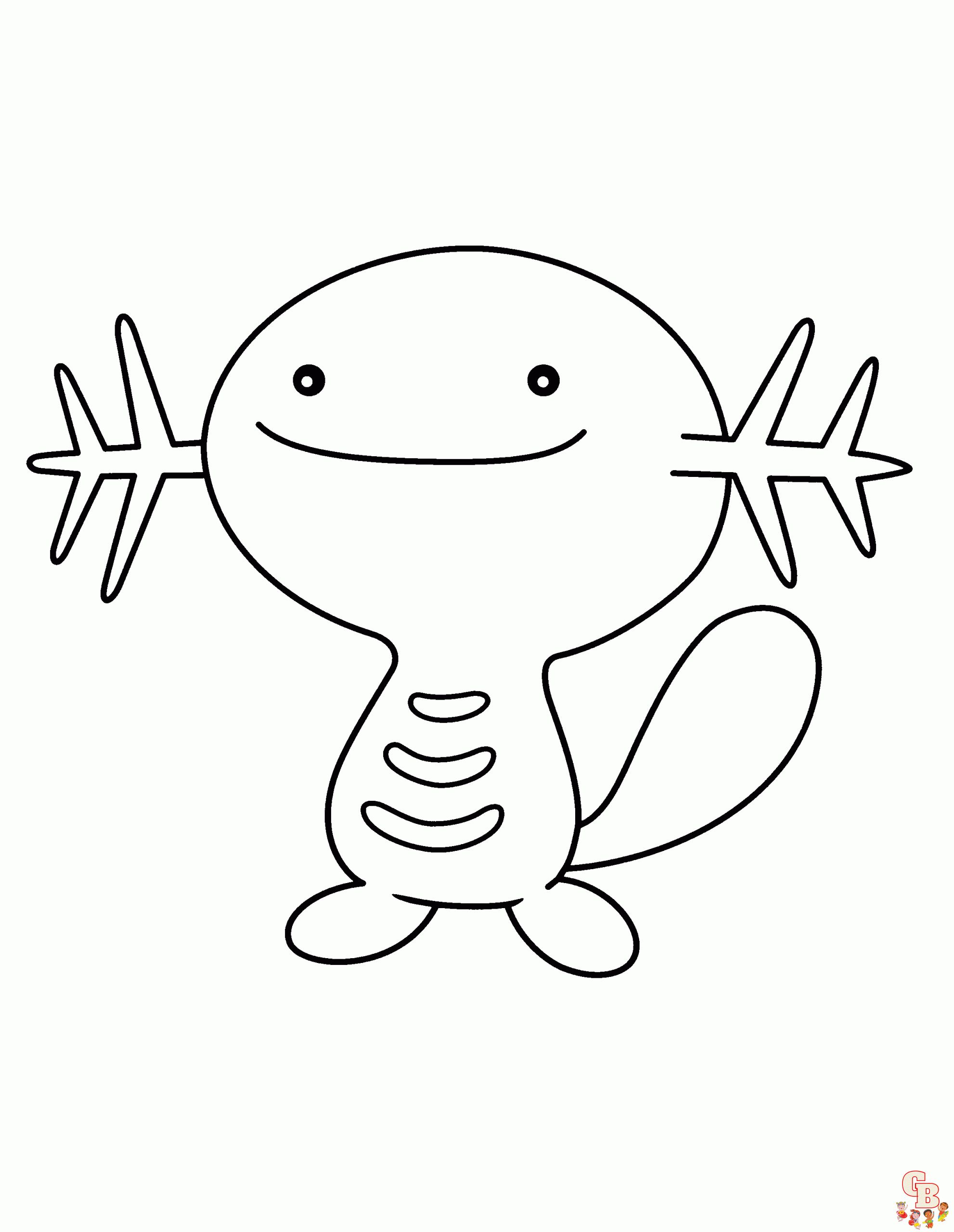 Wooper Coloring Pages 1