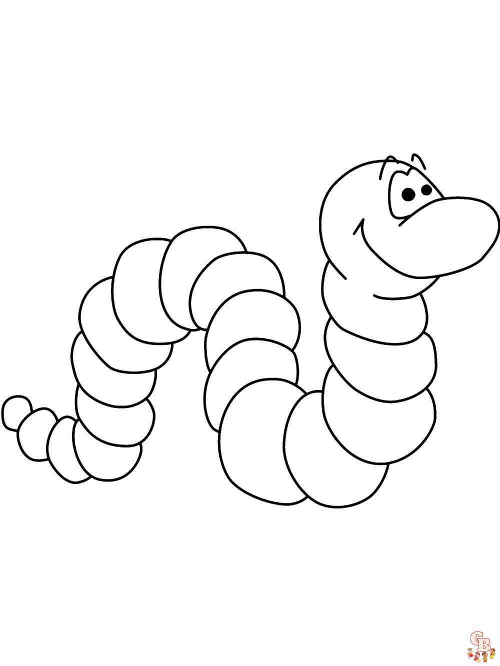 Worm Coloring Pages 14