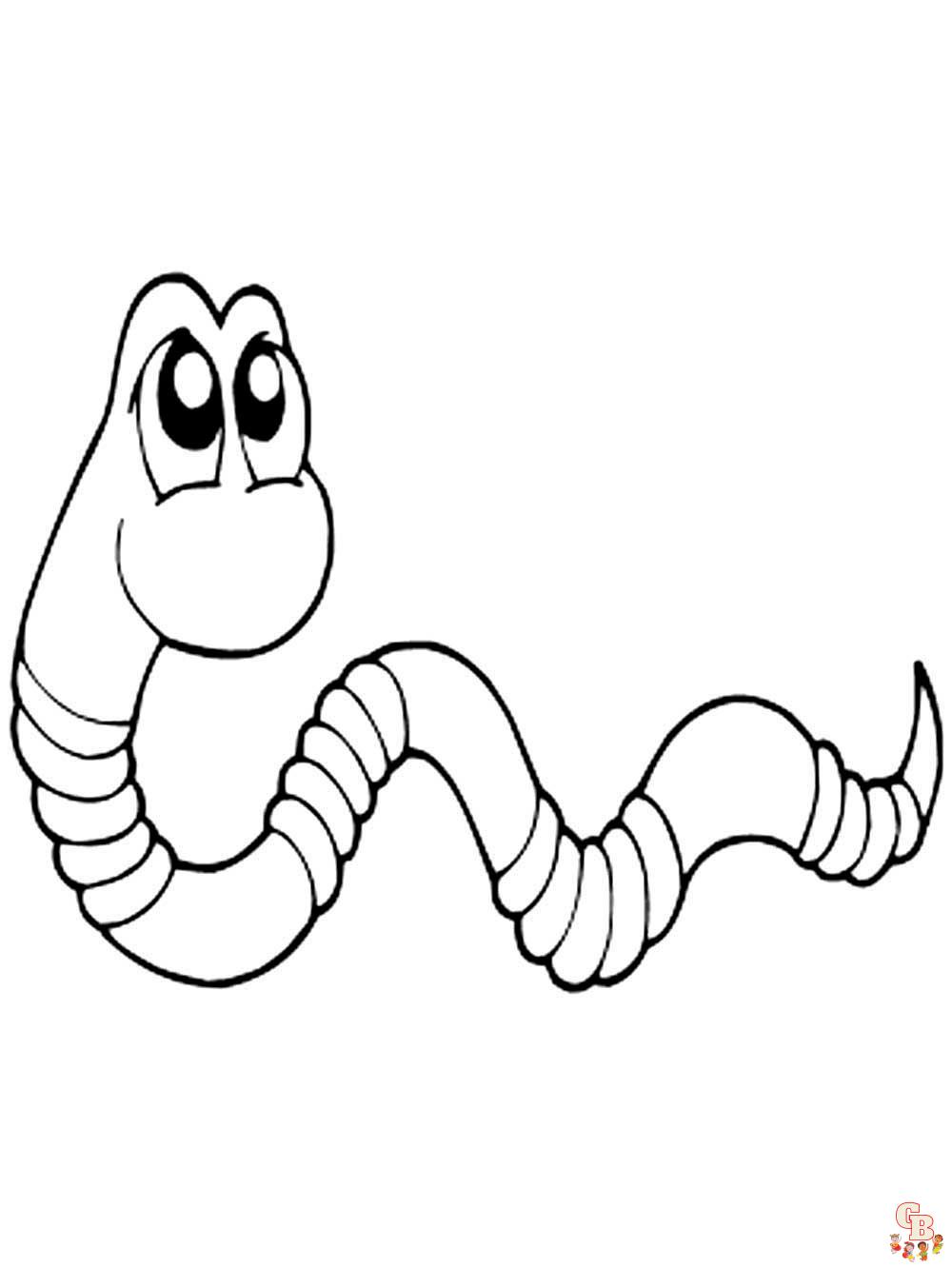 Worm Coloring Pages 15