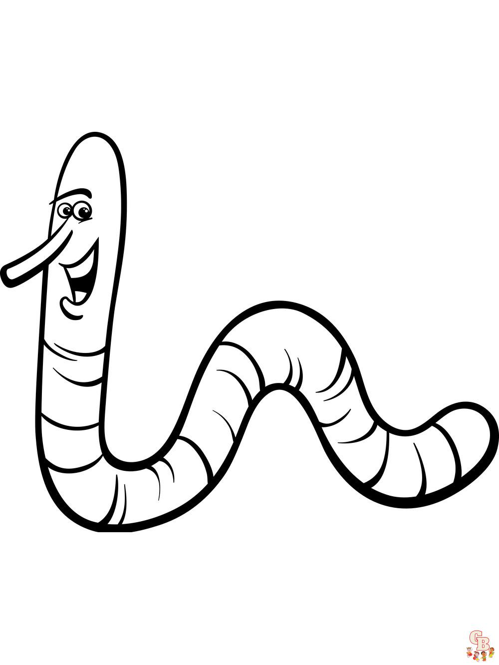 Worm Coloring Pages 16