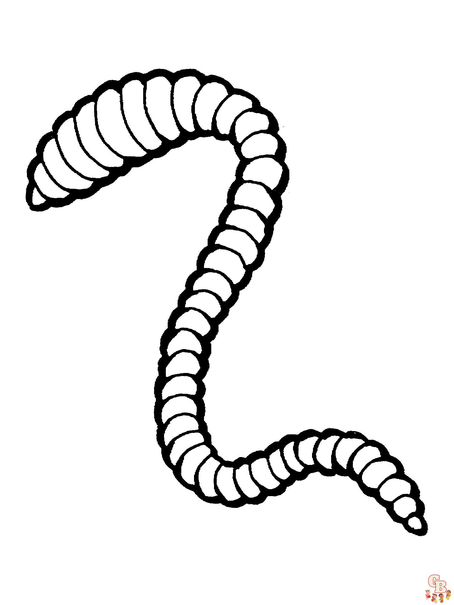Worm Coloring Pages 17