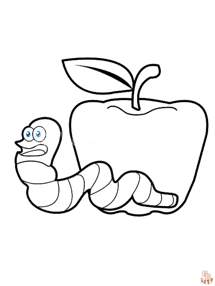 Worm Coloring Pages 19