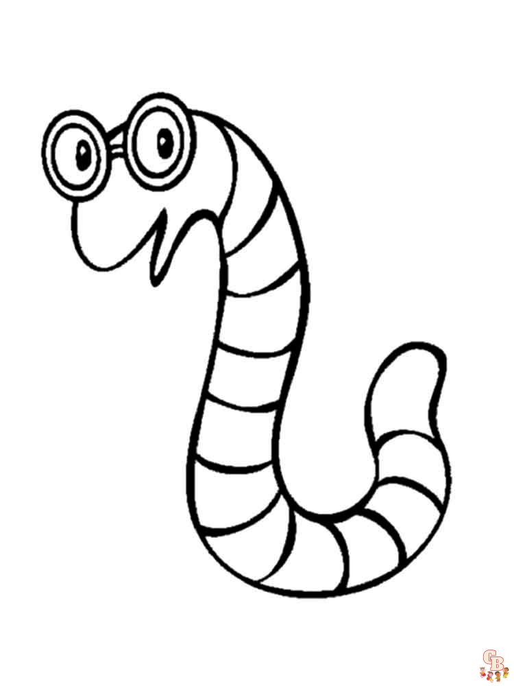 Worm Coloring Pages 21