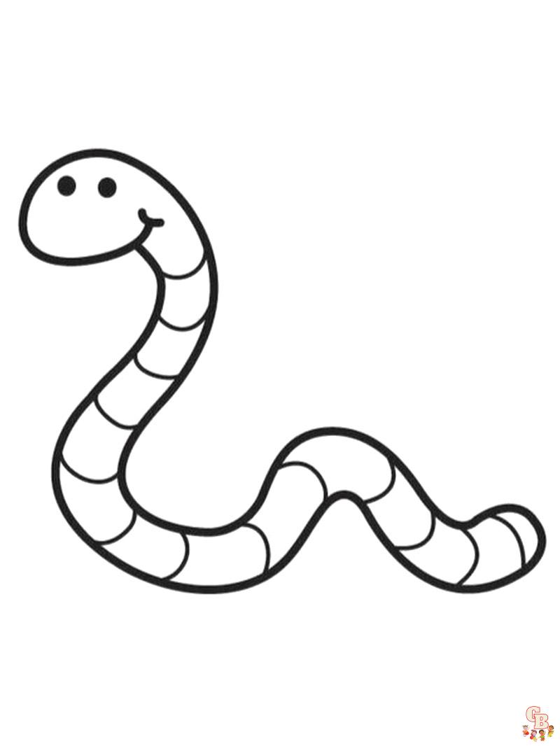 Worm Coloring Pages 23