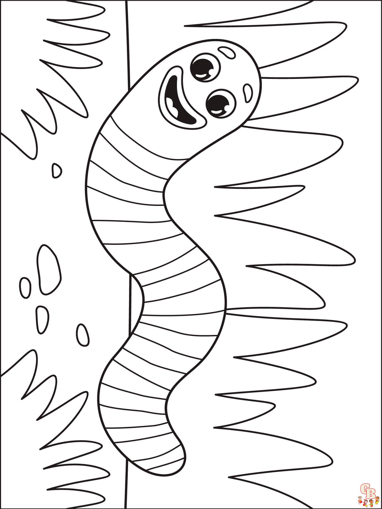 Worm Coloring Pages 24