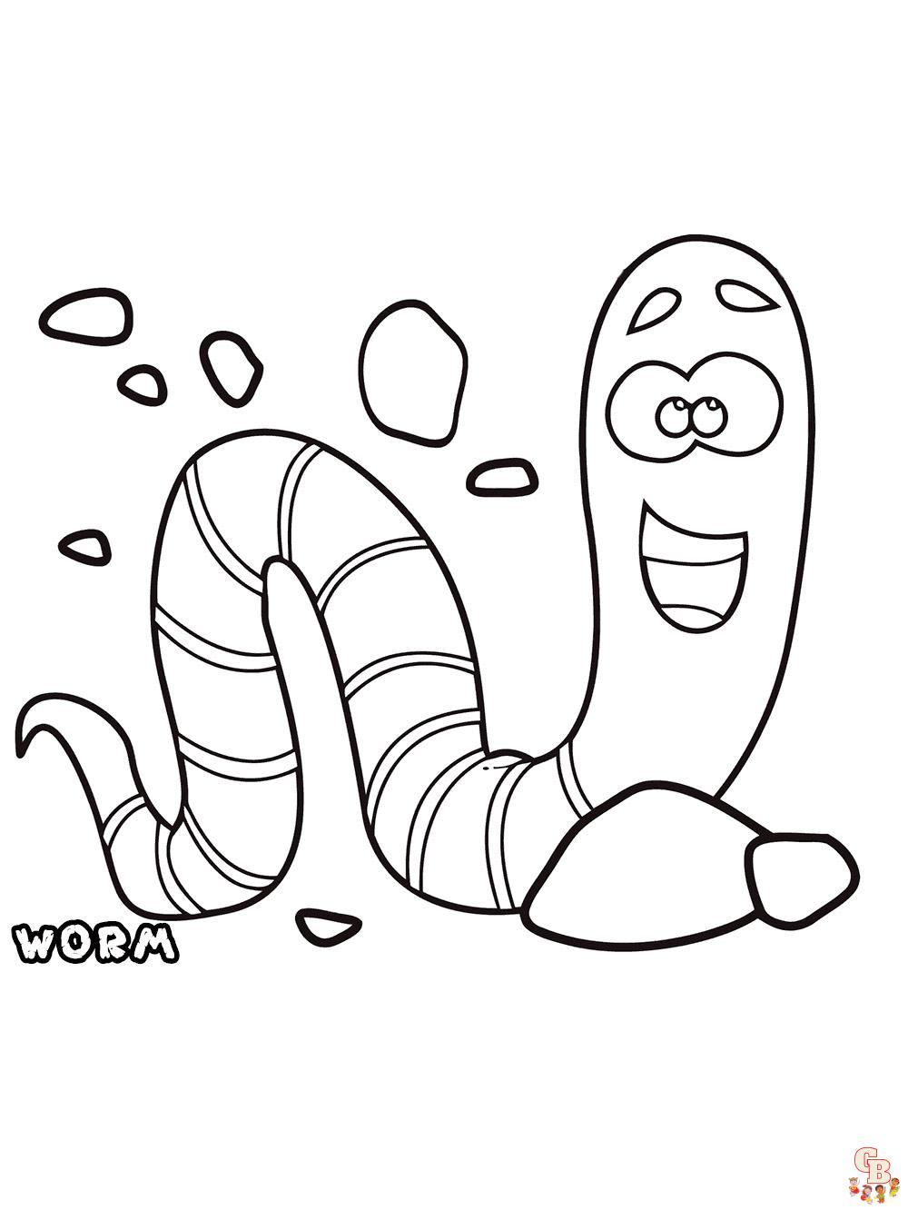 Worm Coloring Pages 25