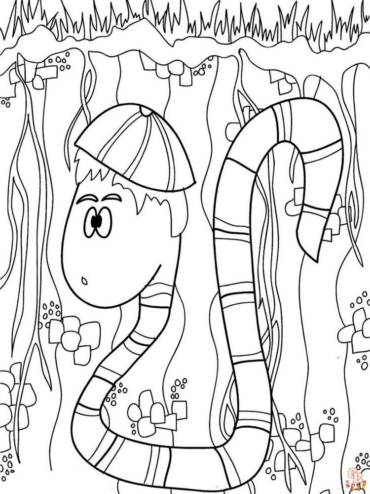 Worm Coloring Pages free 1
