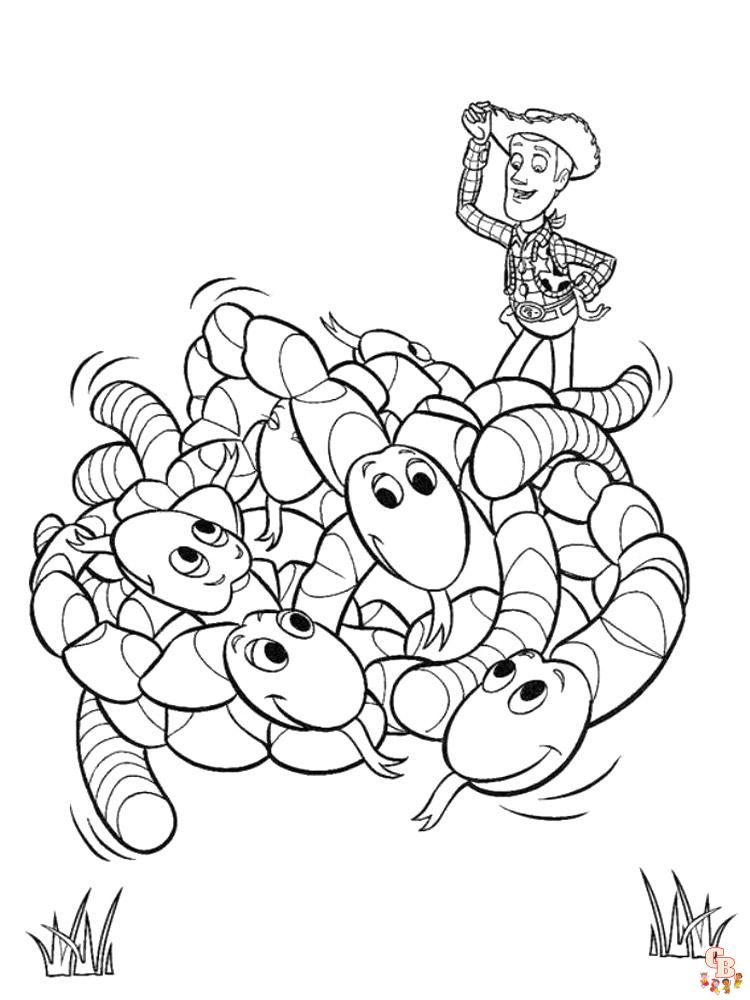 Worm Coloring Pages free 4