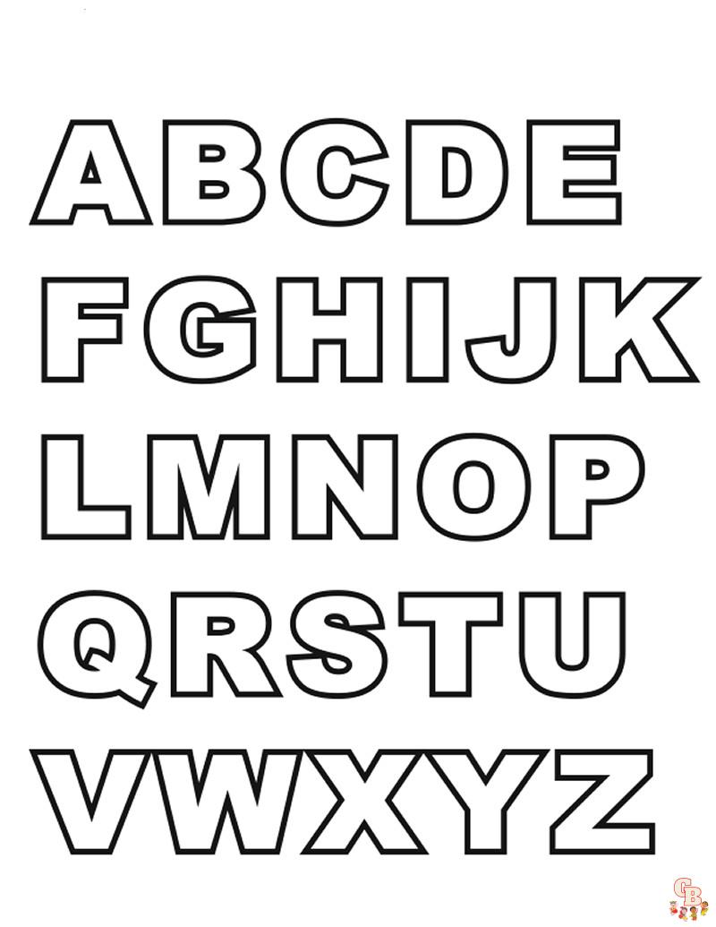 dibujos del alfabeto de la a a la z para colorear printable