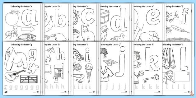 alphabet coloring pages a z