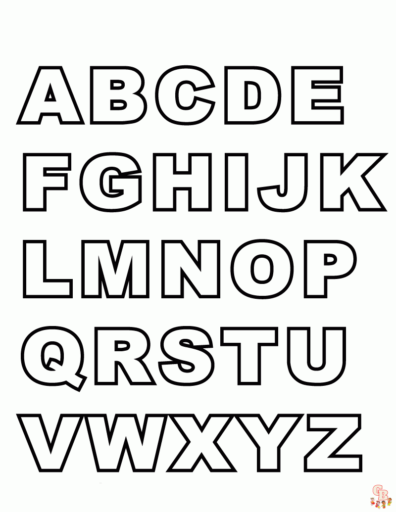 dibujos del alfabeto para colorear gratis