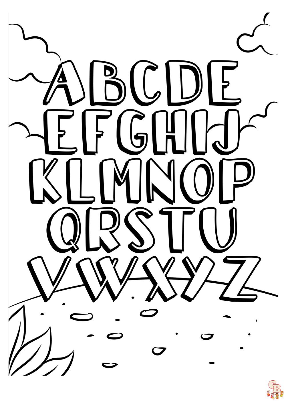 dibujos del alfabeto para colorear