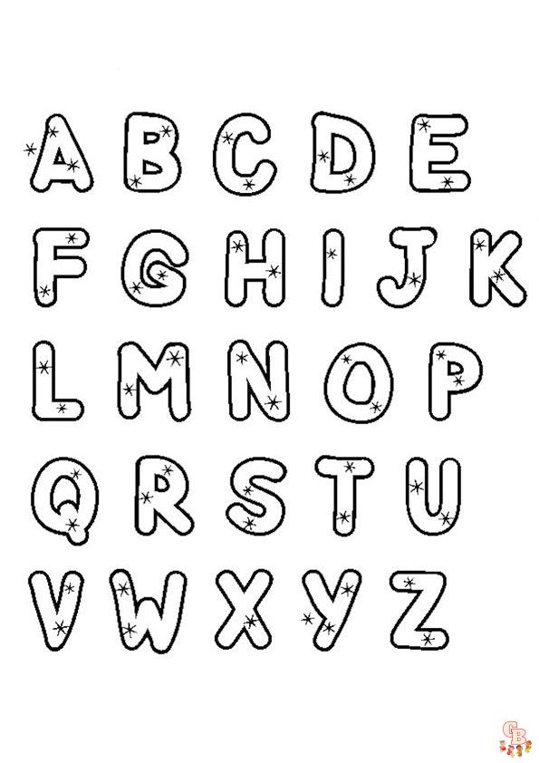 hoja de trabajo para colorear del alfabeto