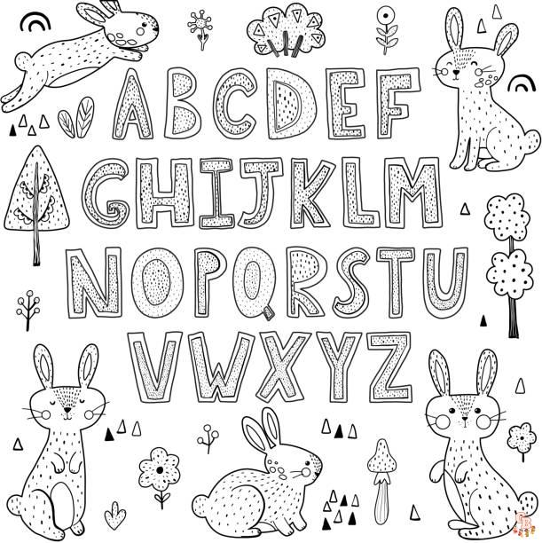 alphabet colouring pages to print