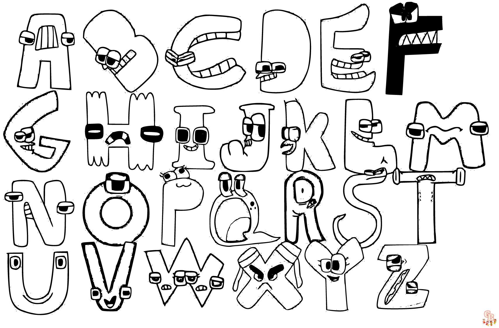dibujos del alfabeto para colorear 17