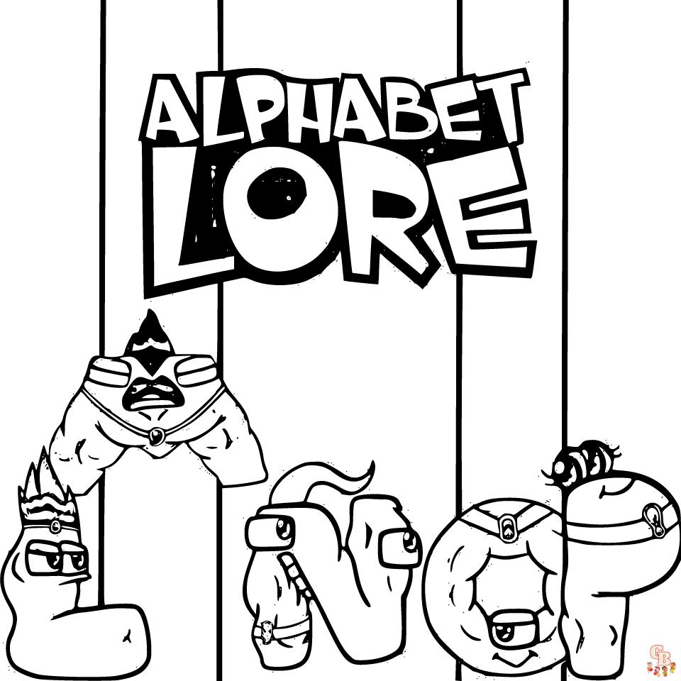 Alphabet Lore Coloring Pages Printable for Free Download
