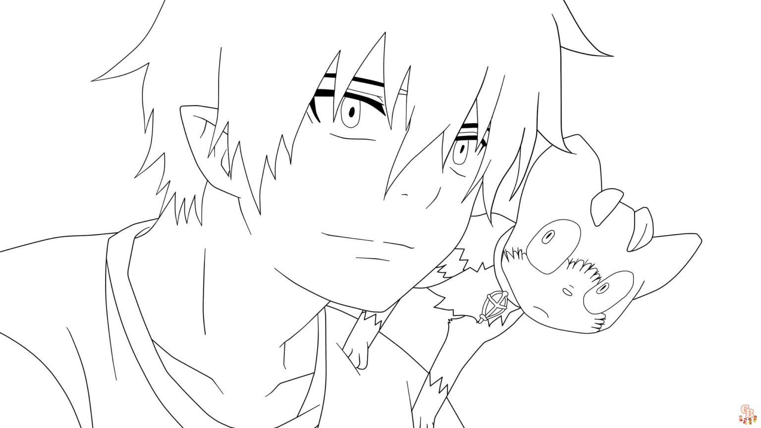 anime coloring pages 3