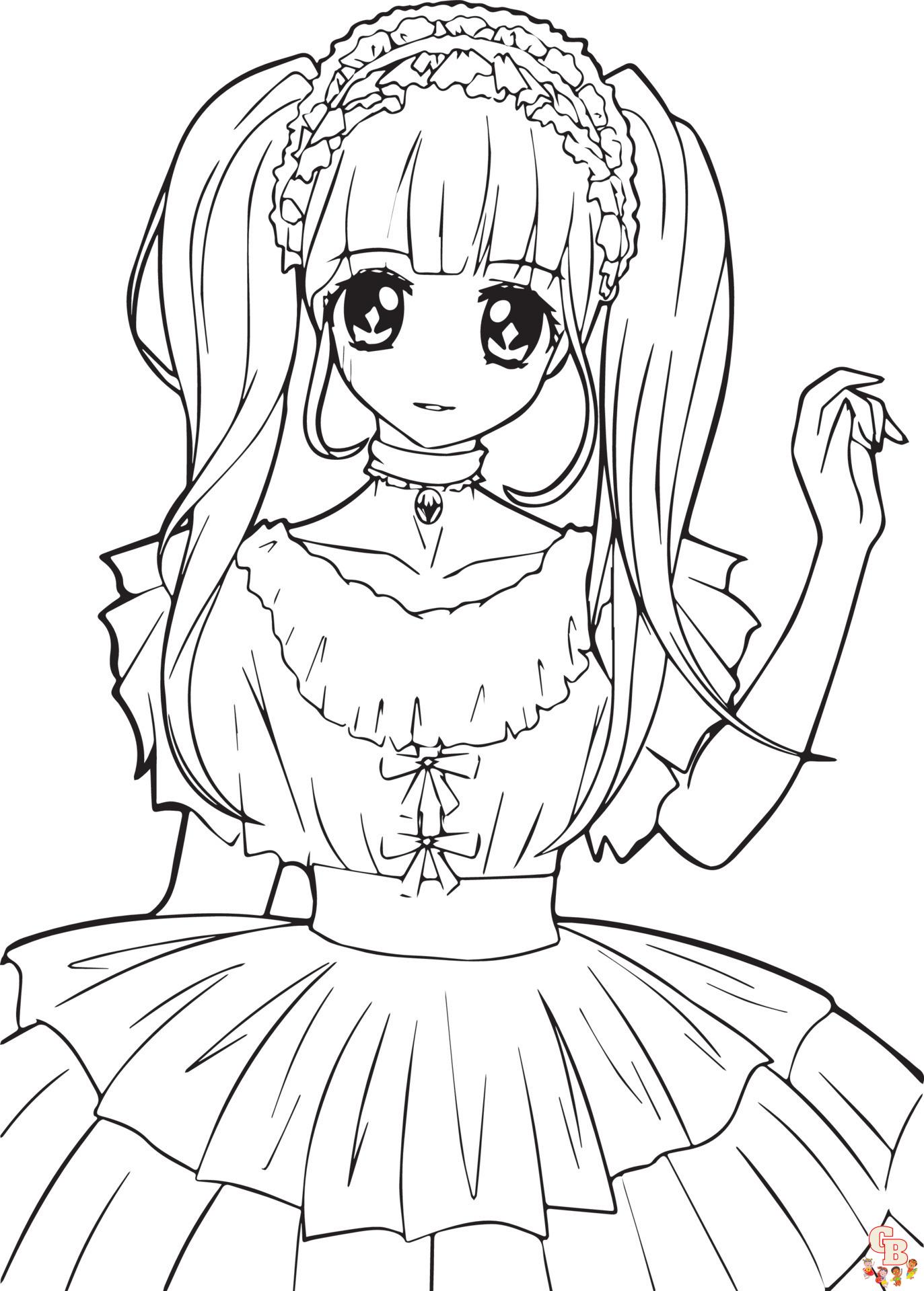 anime coloring pages 7