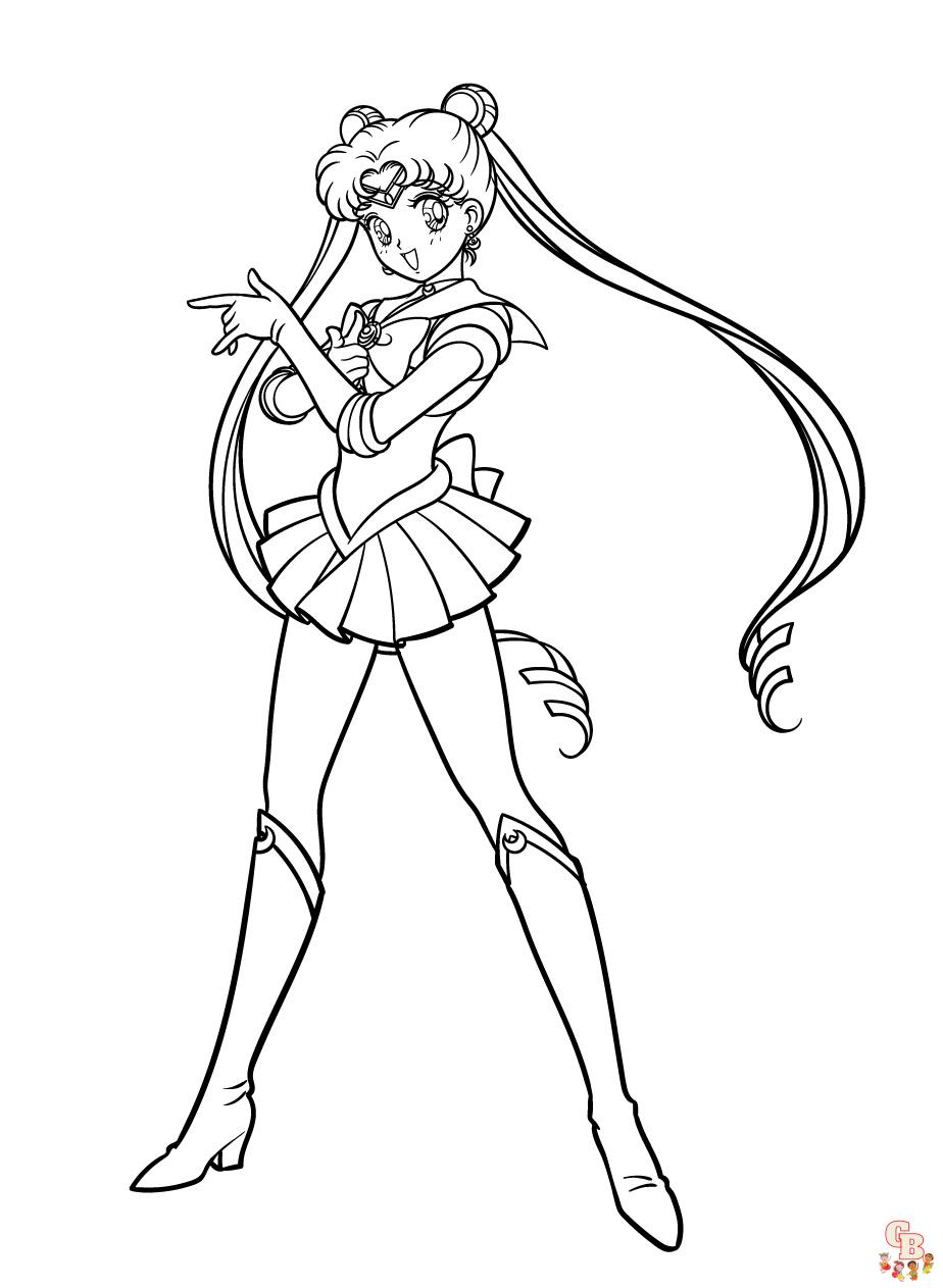 anime colouring pages