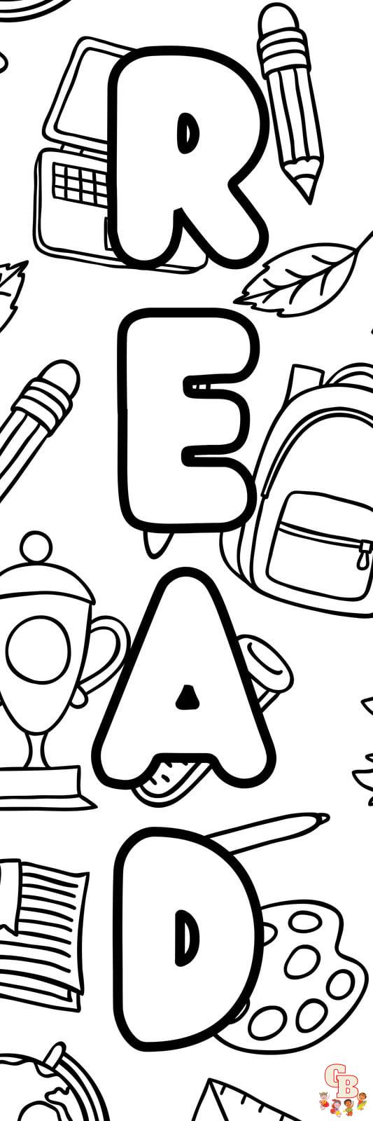 Bookmark Coloring Pages