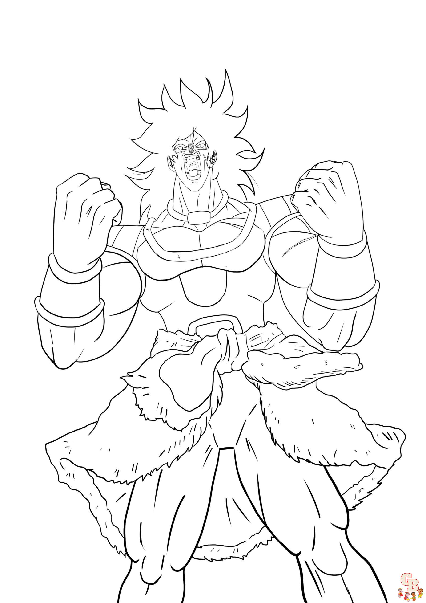broly dragon ball z coloring pages 1