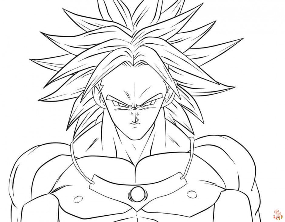 broly dragon ball z coloring pages 2