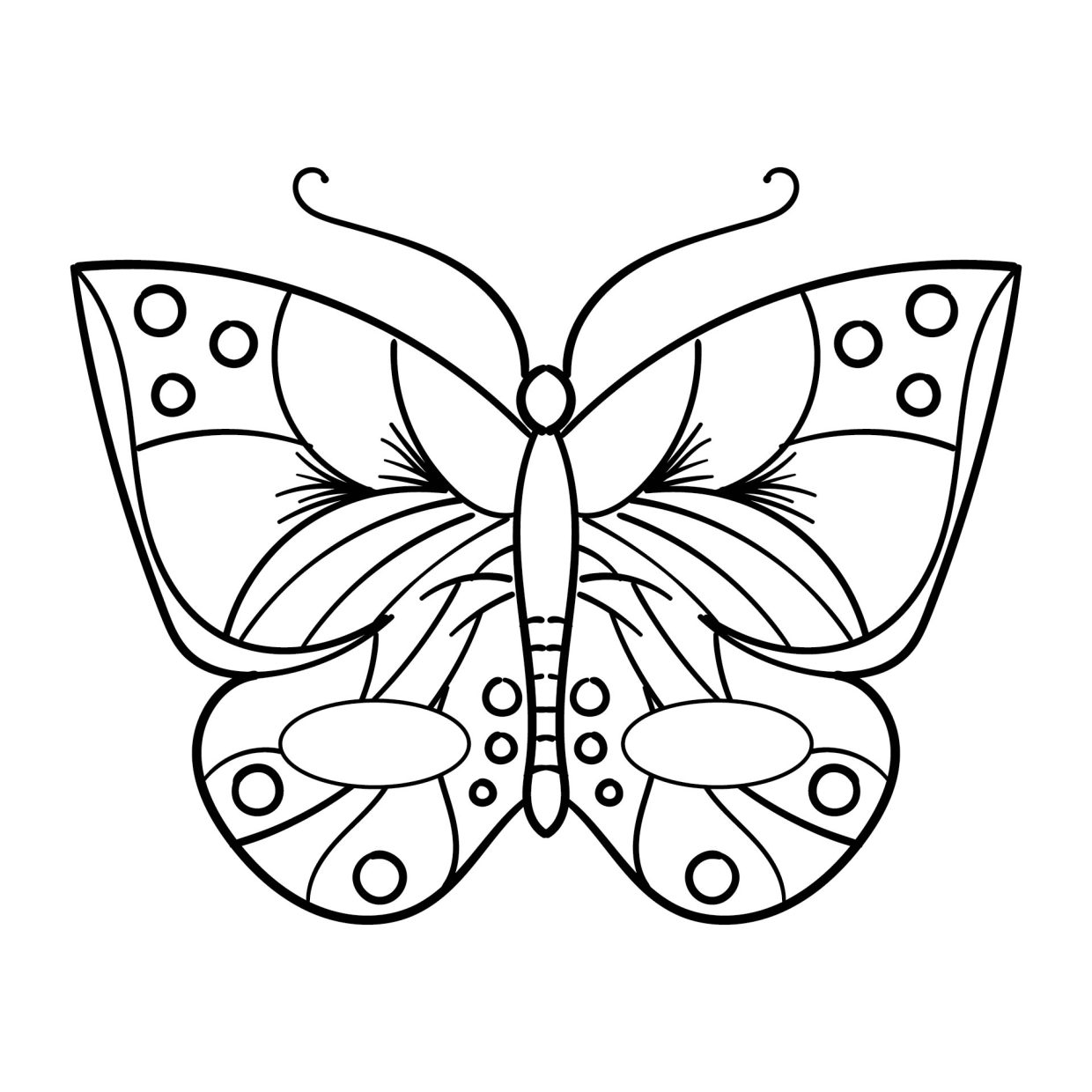 preschool butterfly coloring pages