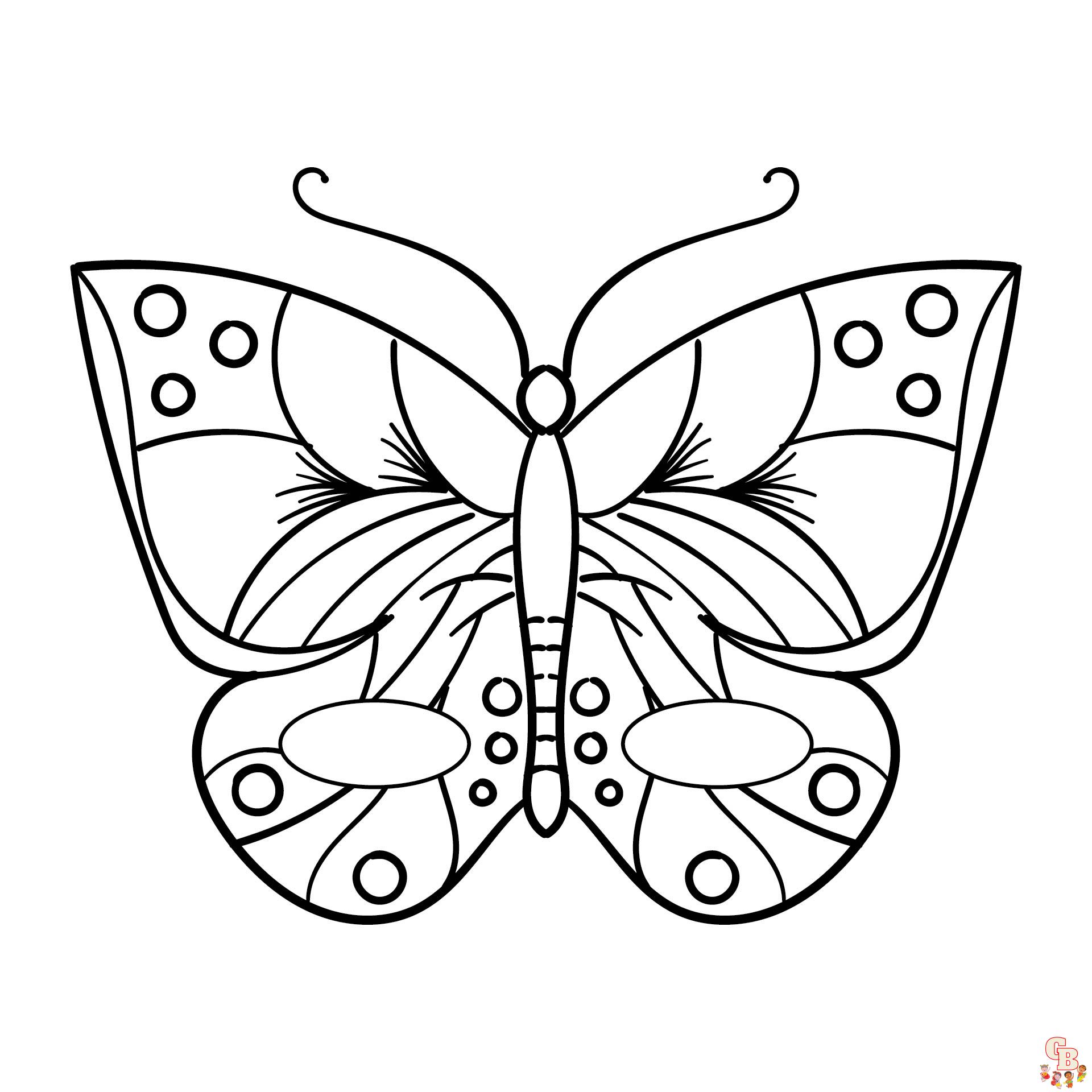 butterfly coloring pages preschool 1