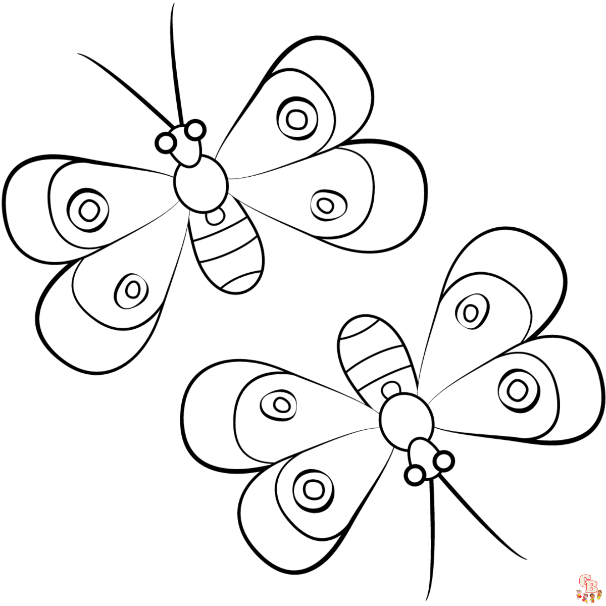 butterfly coloring pages preschool 2