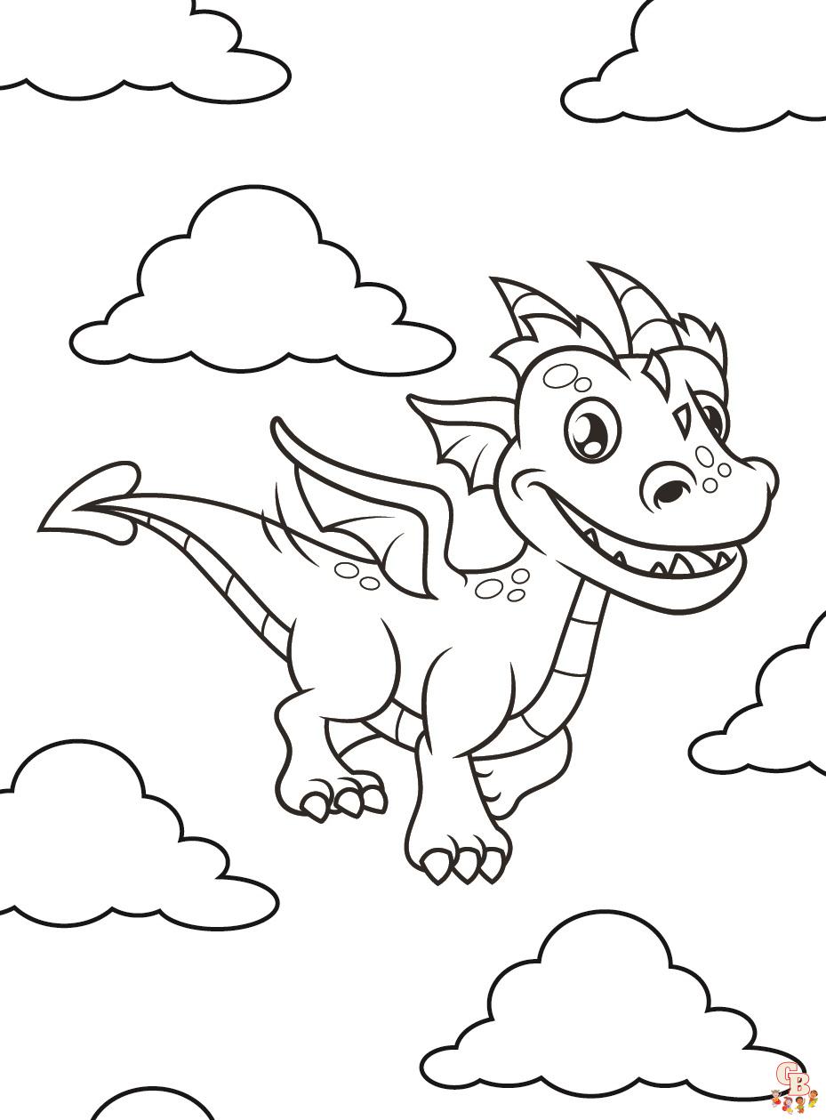 cartoon dragon coloring pages 1