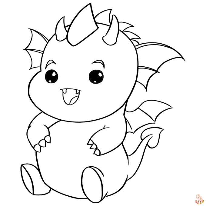 cartoon dragon coloring pages 1