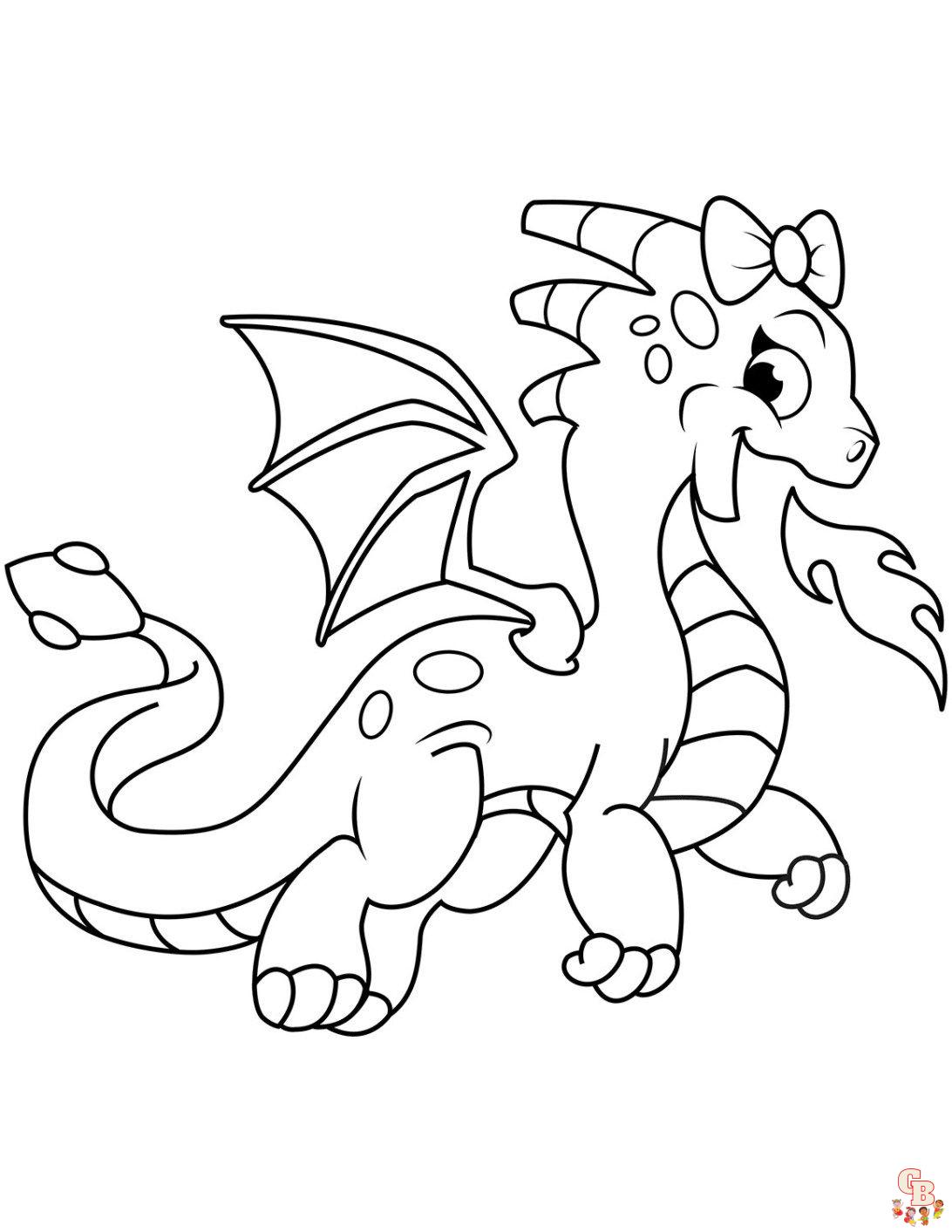cartoon dragon coloring pages 3