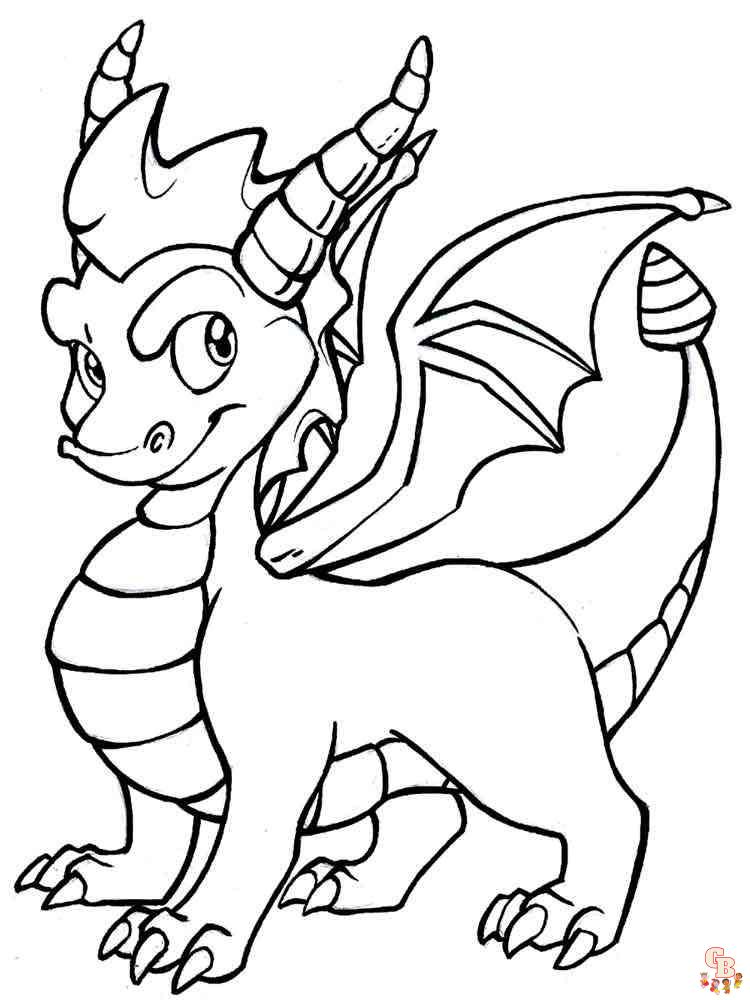 cartoon dragon coloring pages 7