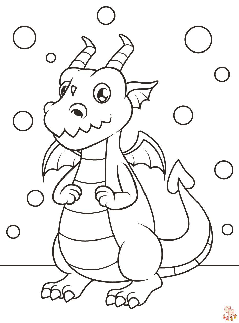 cartoon dragon coloring pages 9