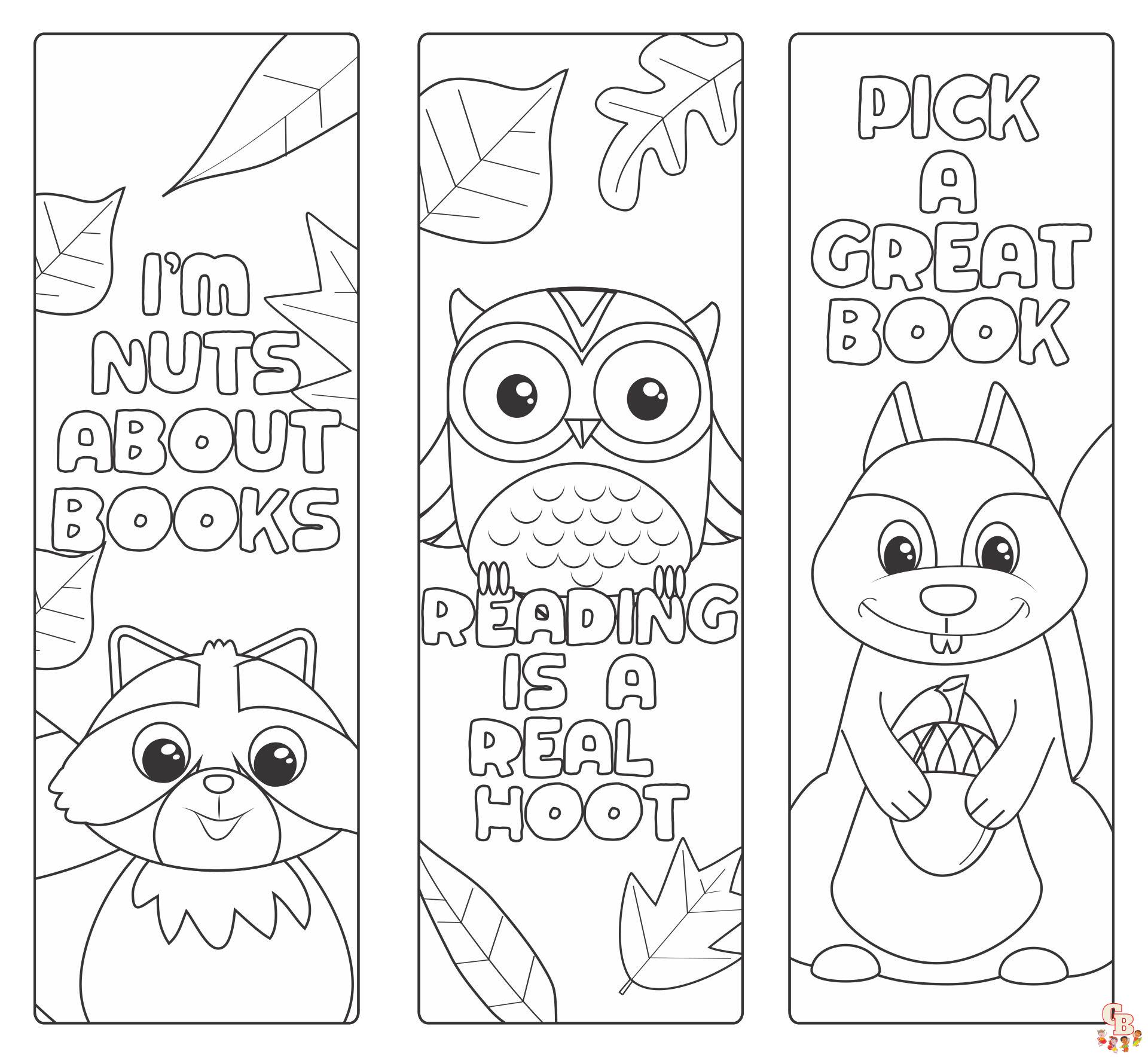 Printable Bookmarks To Color