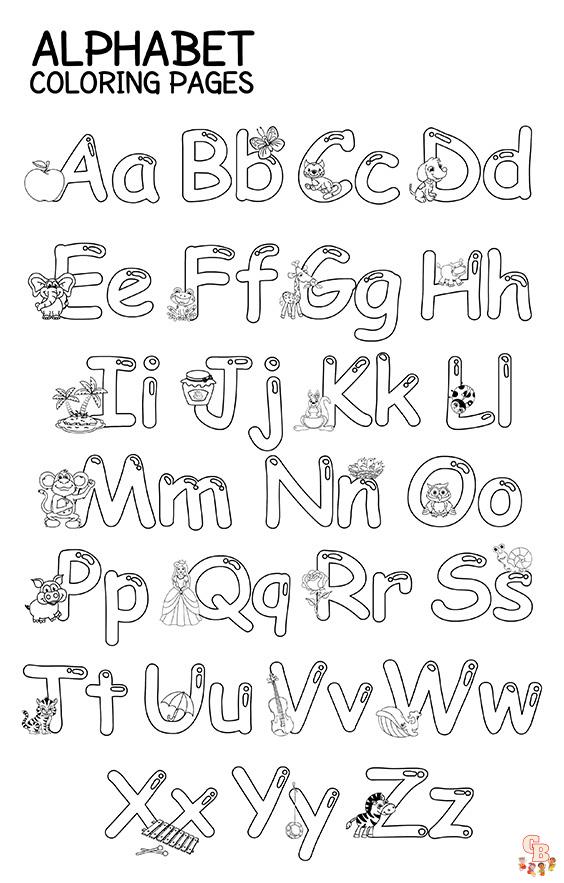 coloring alphabet pages