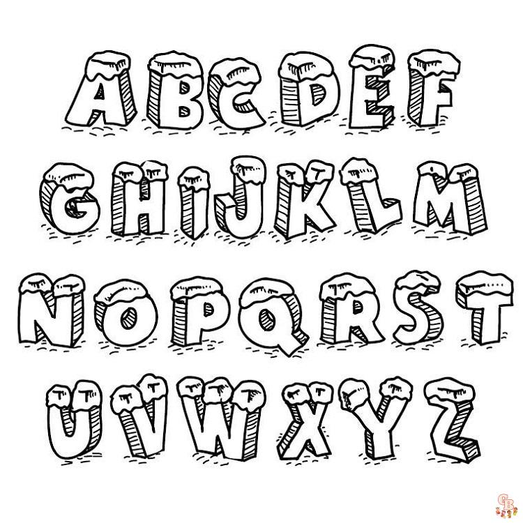 coloring pages of alphabet letters
