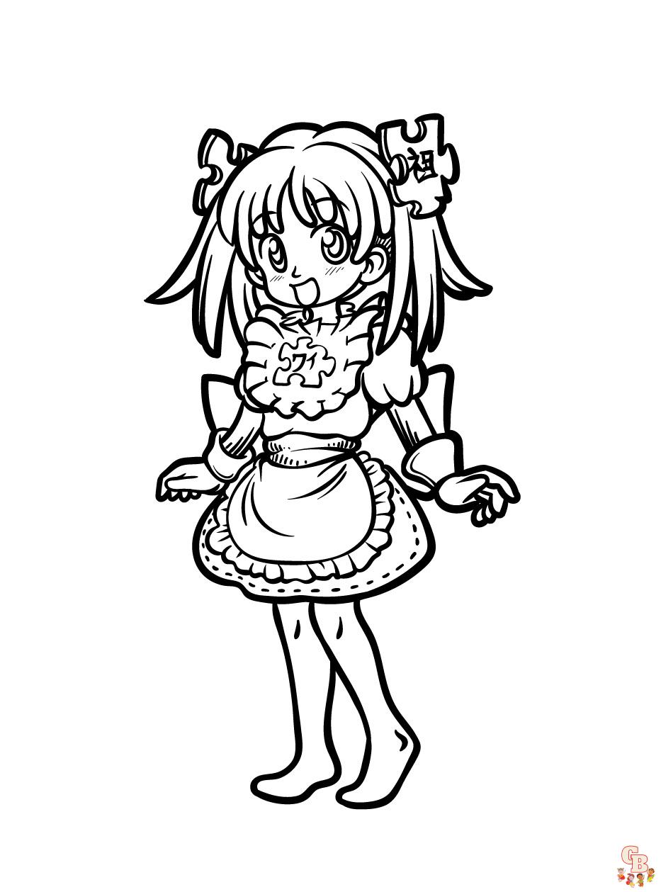 cute anime coloring pages