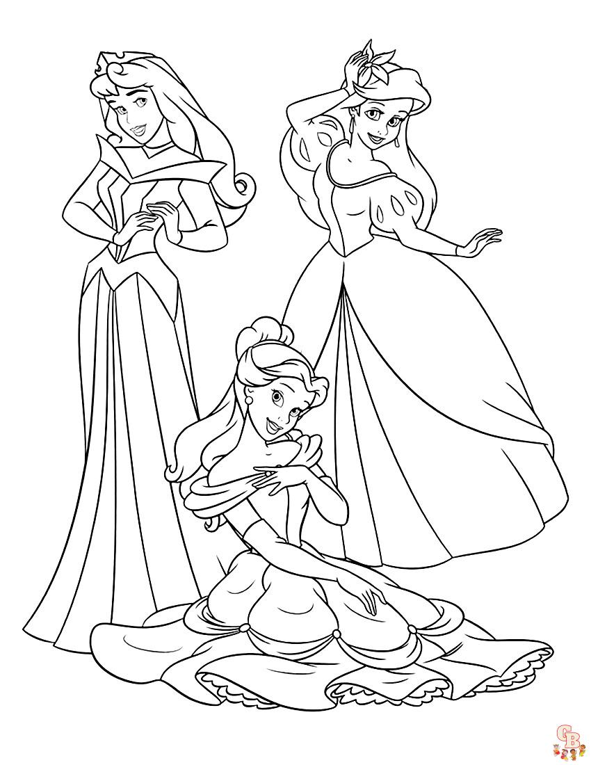 desenhos de princesas da disney para colorir 2