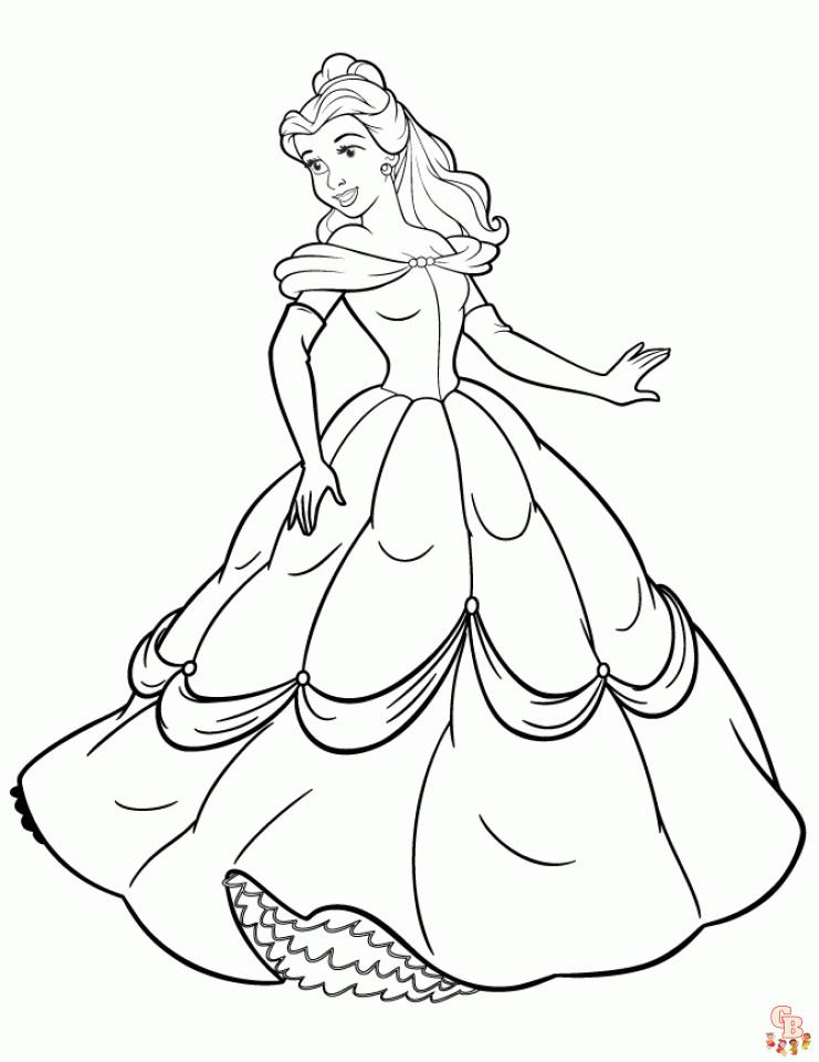 Princesa da Disney para colorir na página 1