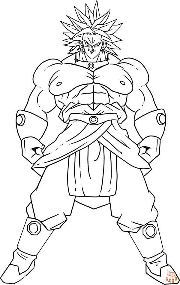 dragon ball super broly coloring pages 1