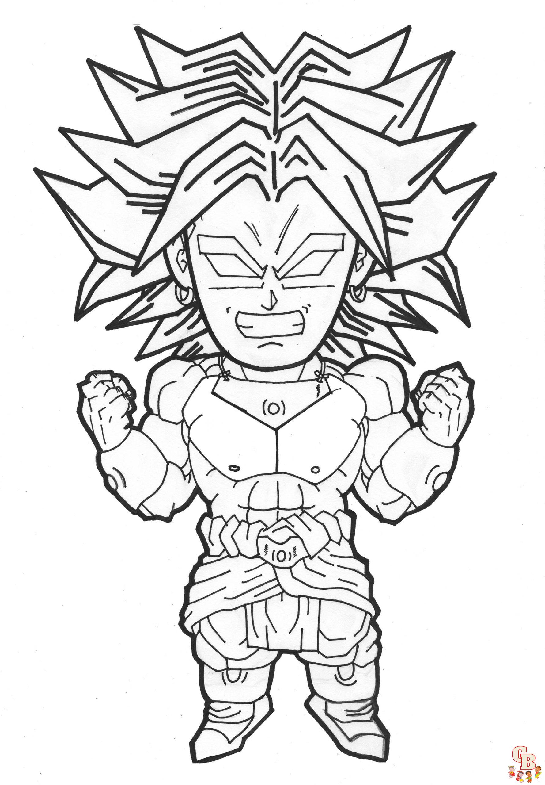 dragon ball z coloring pages broly