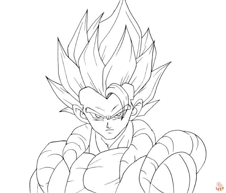 Dragon Ball Z Gogeta Coloring Pages - Free Printable for Kids