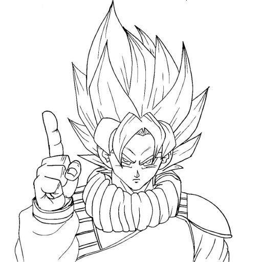 Dragon Ball Z Gogeta Coloring Pages - Free Printable for Kids