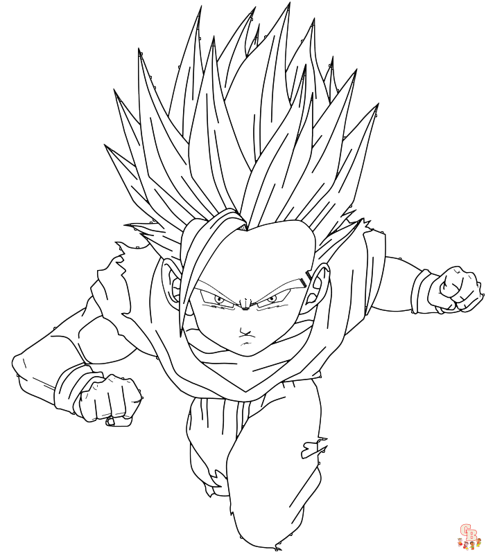 dragon ball z coloring pages gohan 1