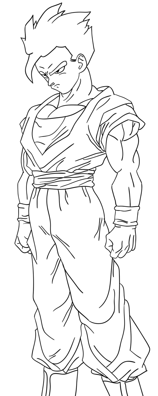 Dragon Ball Z Gohan Coloring Pages: Free Printable and Easy