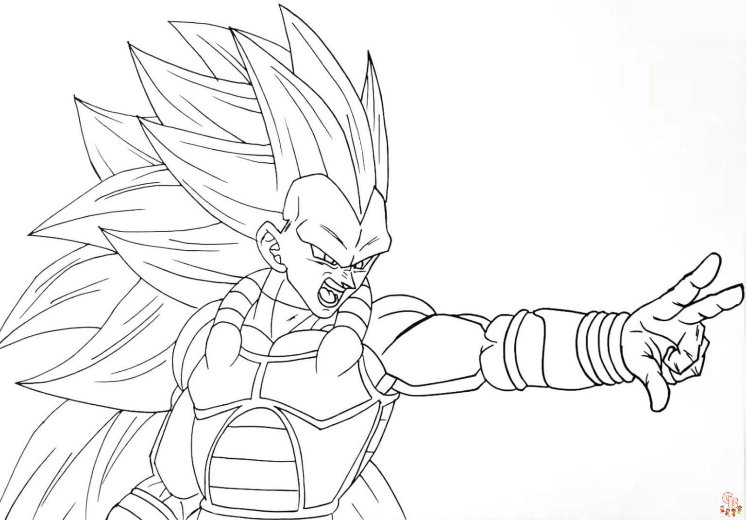 dragon ball z gogeta coloring pages 1